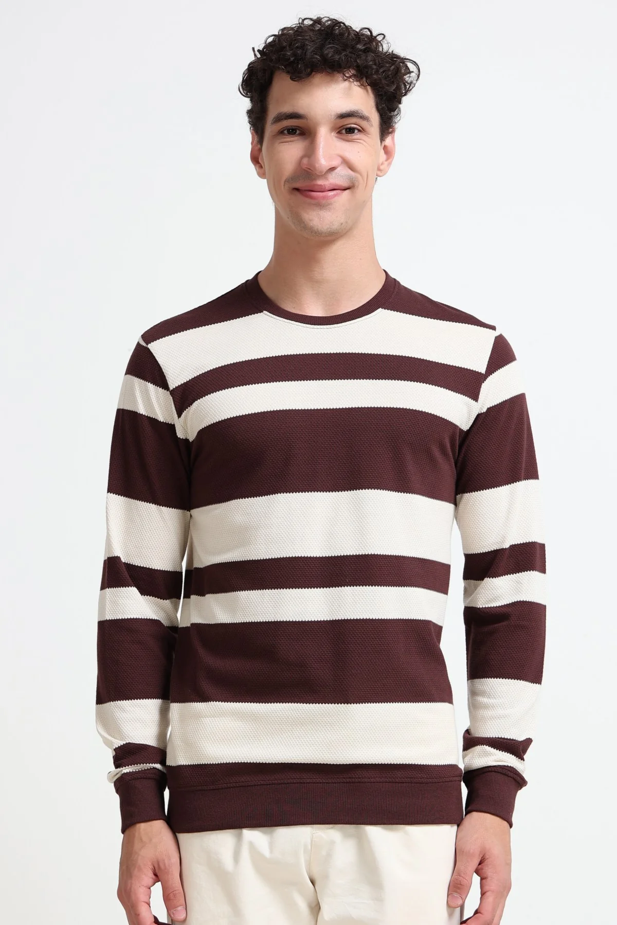 Ownd Brown Casual Regular Fit Fit T-Shirts - Image 2