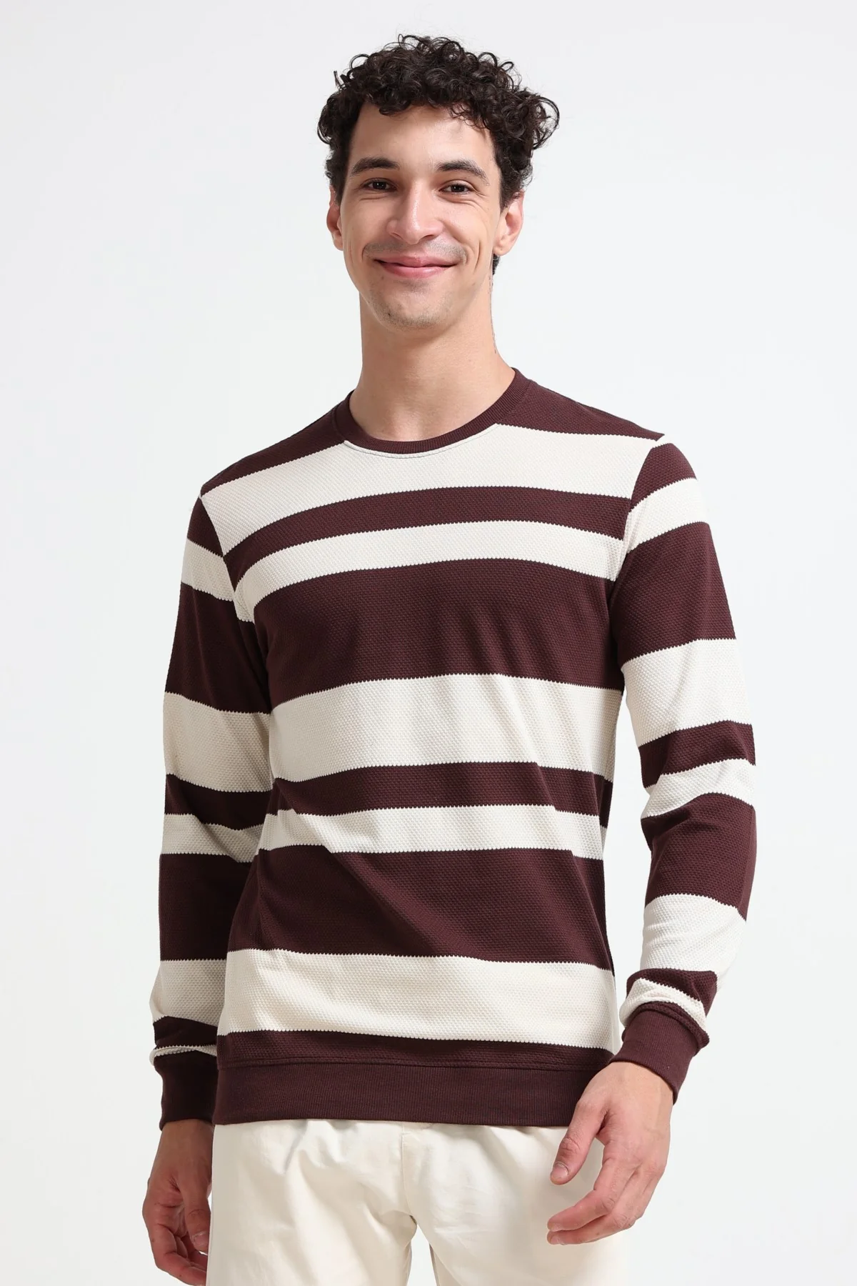 Ownd Brown Casual Regular Fit Fit T-Shirts - Image 4