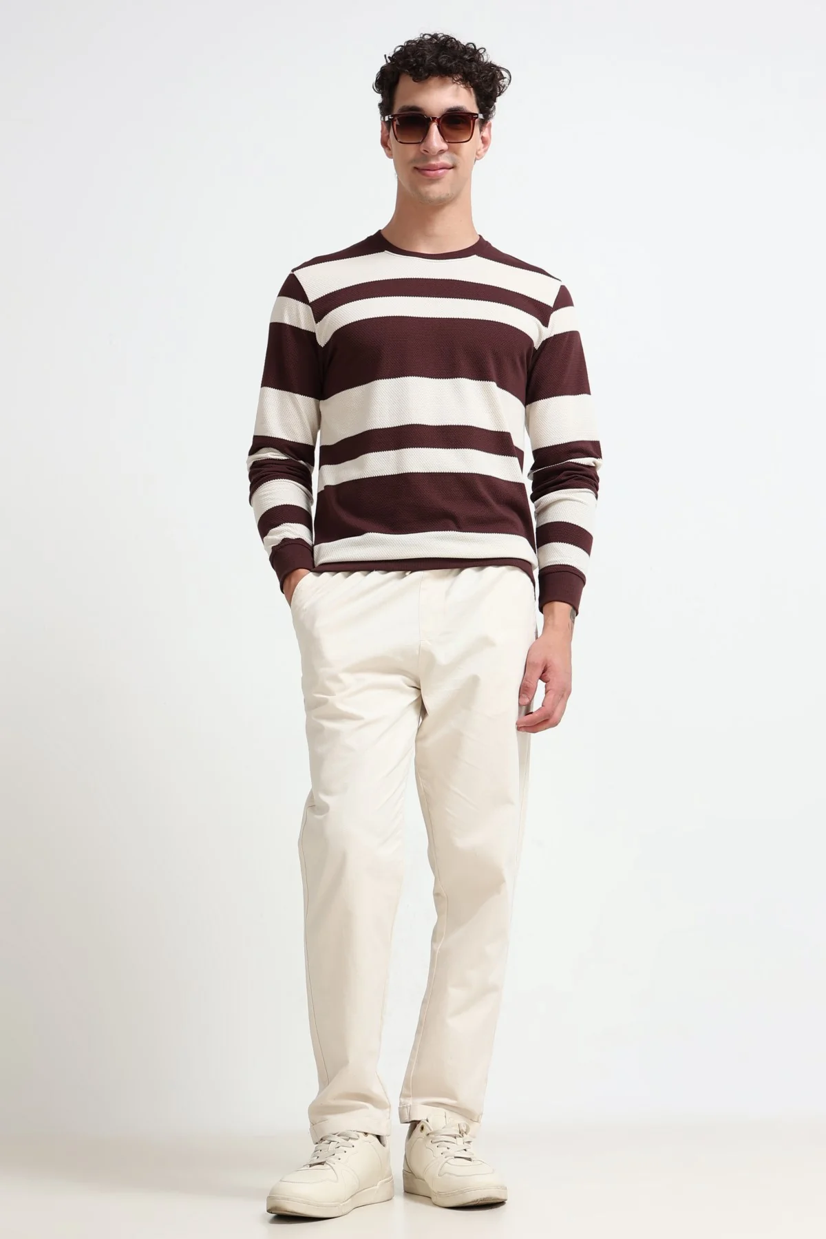 Ownd Brown Casual Regular Fit Fit T-Shirts - Image 6