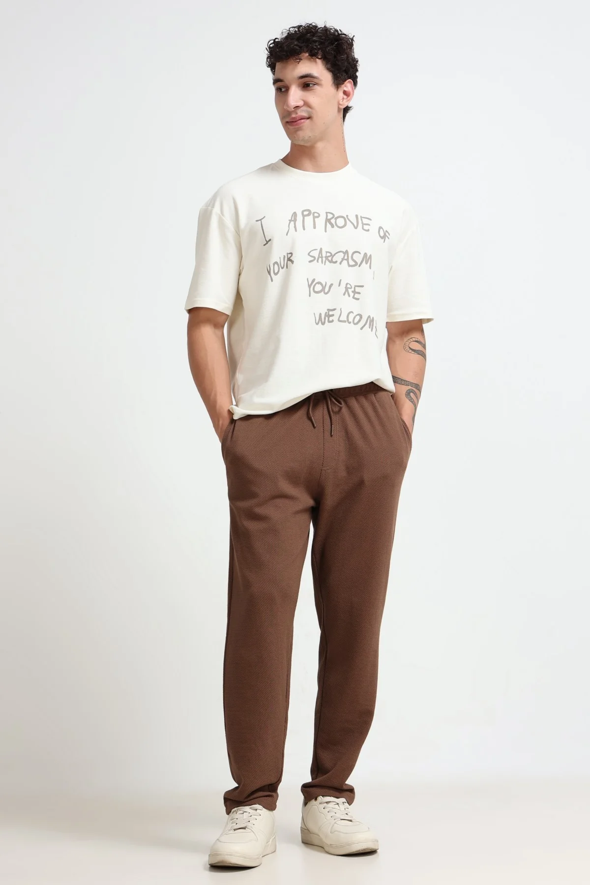 Ownd Brown Casual Regular Fit Fit Track Pants - Image 5