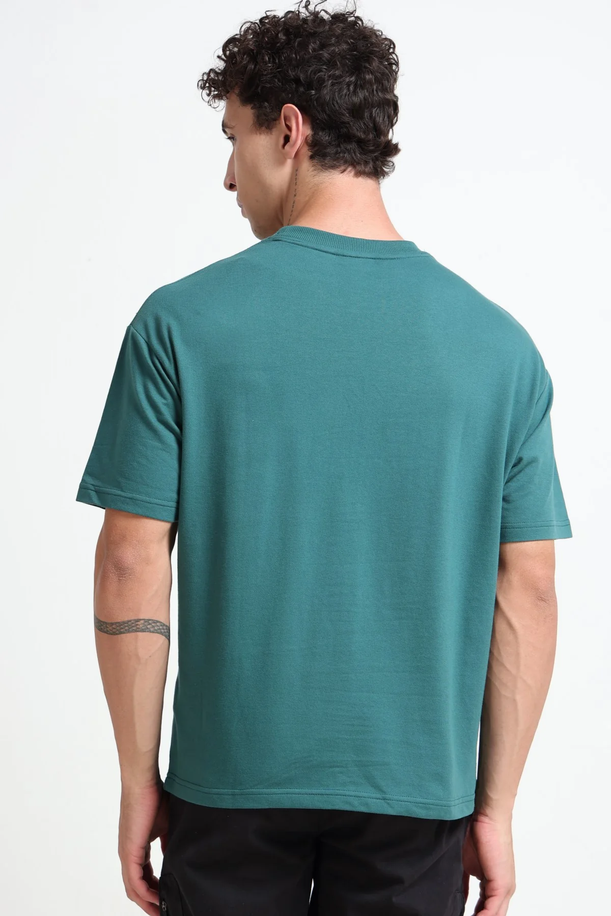 Ownd Green Casual Oversized Fit Fit T-Shirts - Image 5