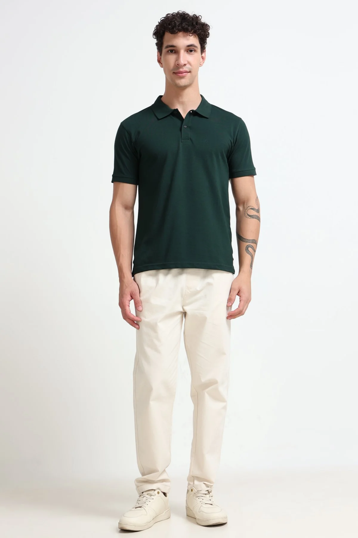 Ownd Green Casual Regular Fit Fit T-Shirts - Image 6