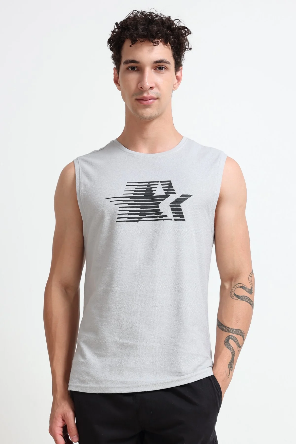 Ownd Light Grey Casual Regular Fit Fit Vests - Image 2