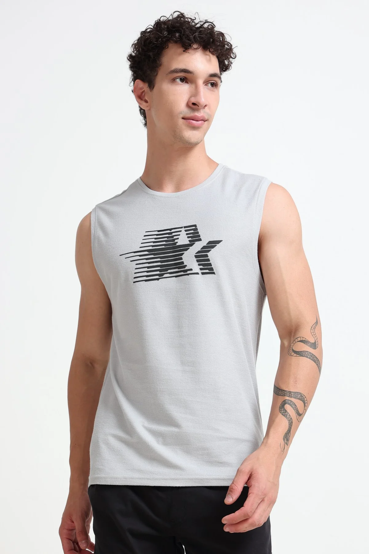 Ownd Light Grey Casual Regular Fit Fit Vests - Image 4