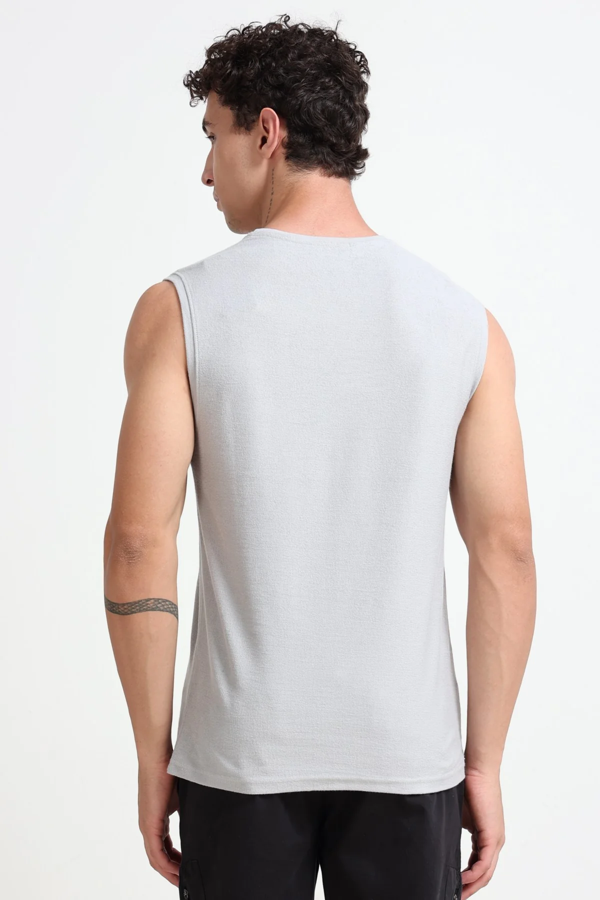 Ownd Light Grey Casual Regular Fit Fit Vests - Image 5