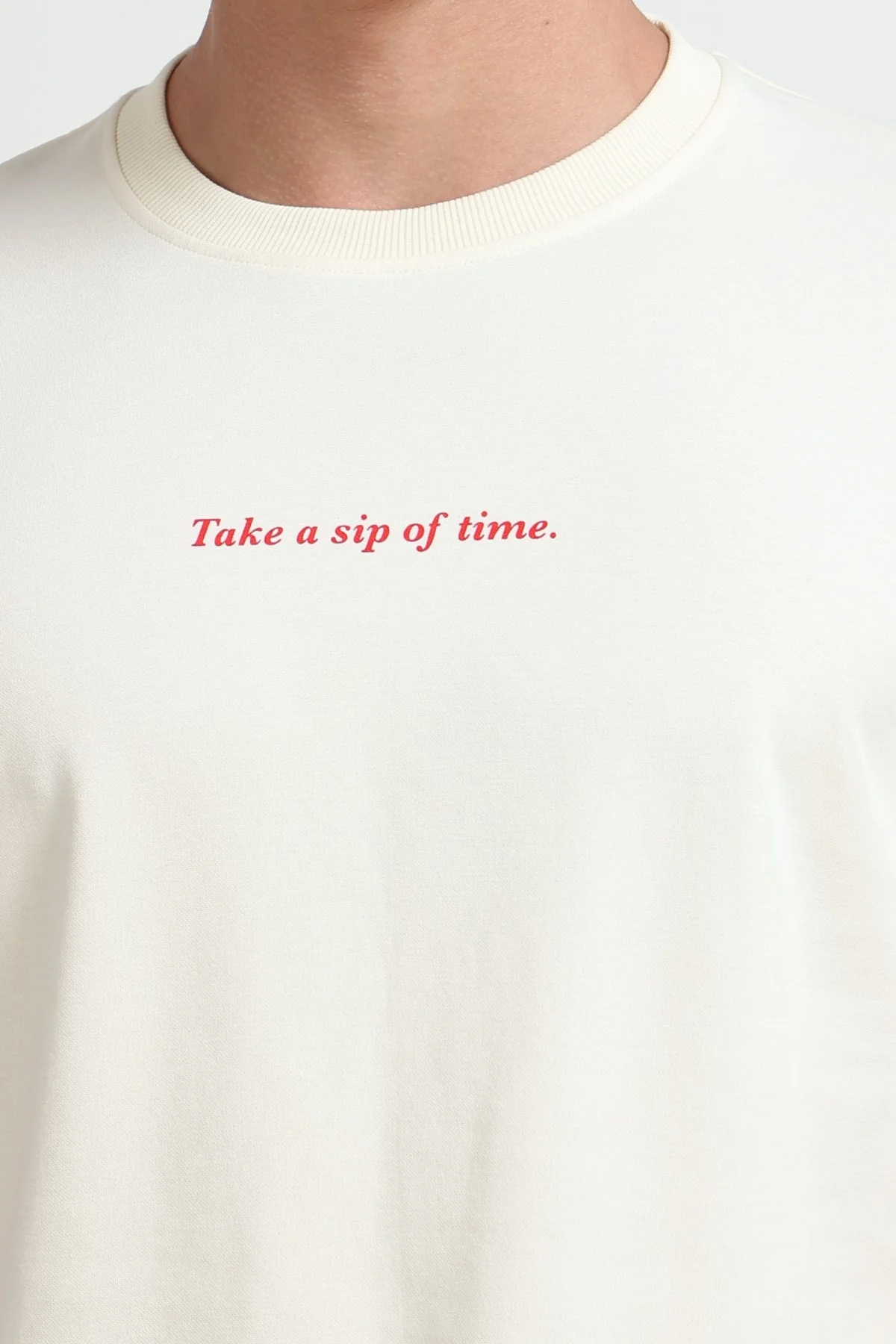Ownd Off White Casual Oversized Fit Fit T-Shirts - Image 3