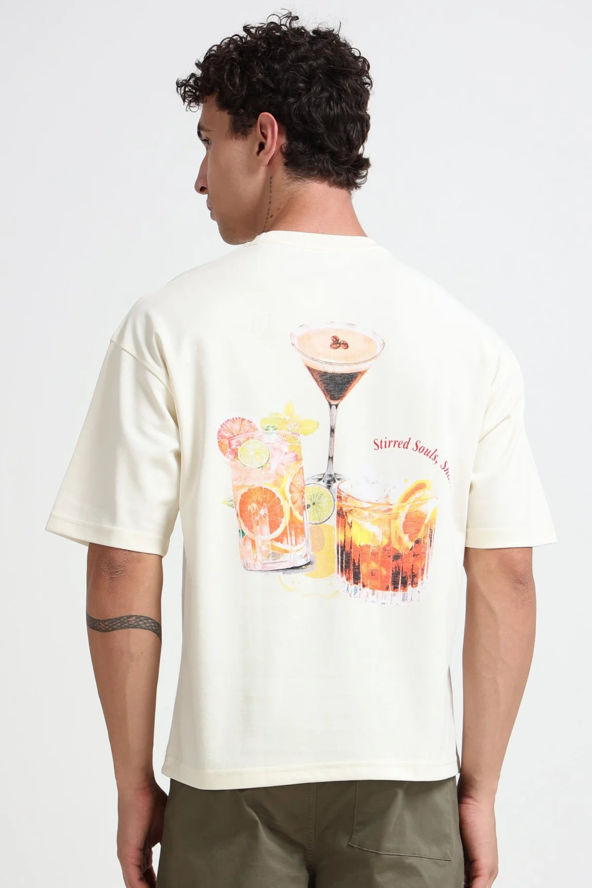 Ownd Off White Casual Oversized Fit Fit T-Shirts - Image 5