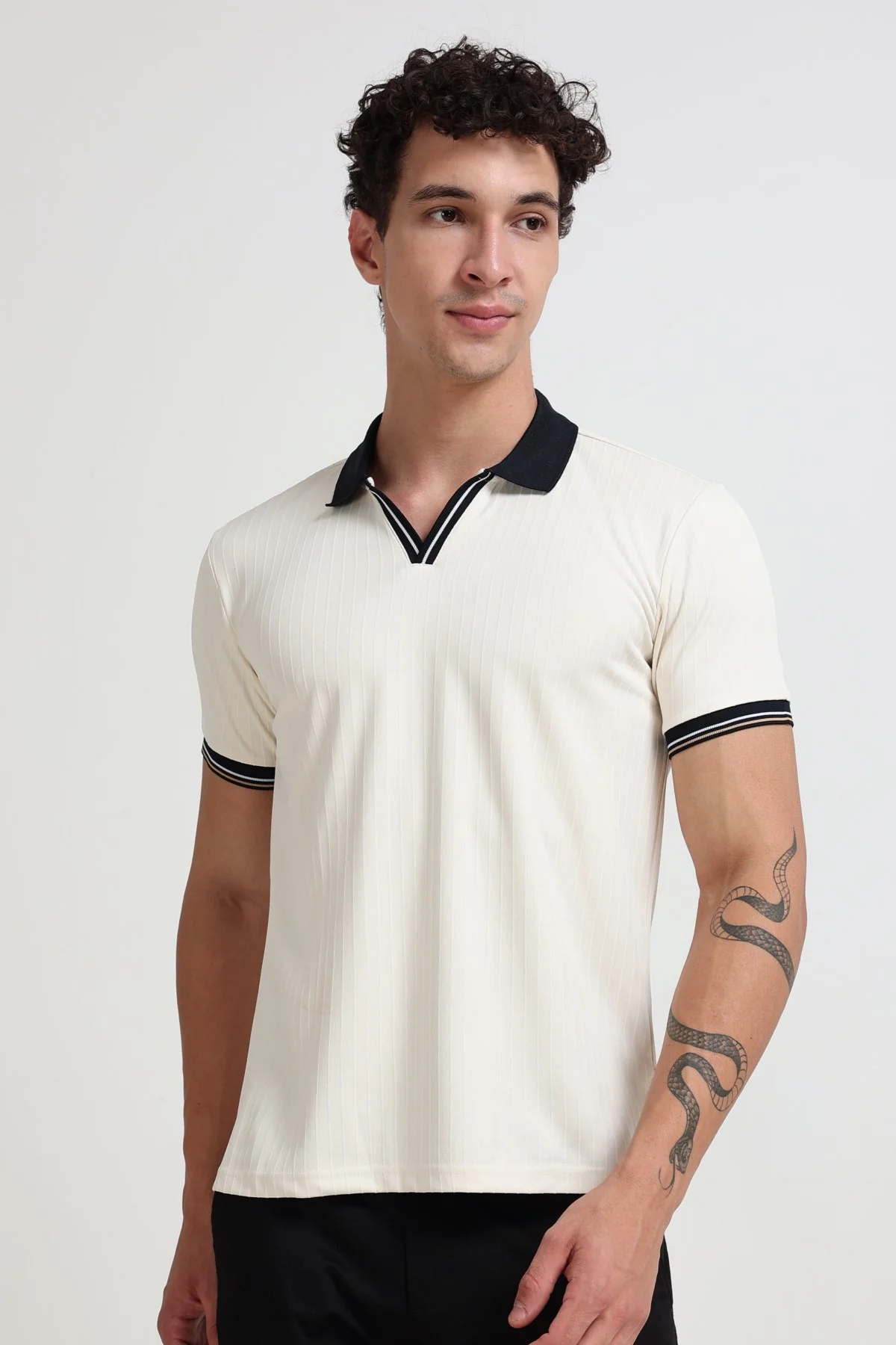Ownd Off White Casual Regular Fit Fit T-Shirts - Image 4
