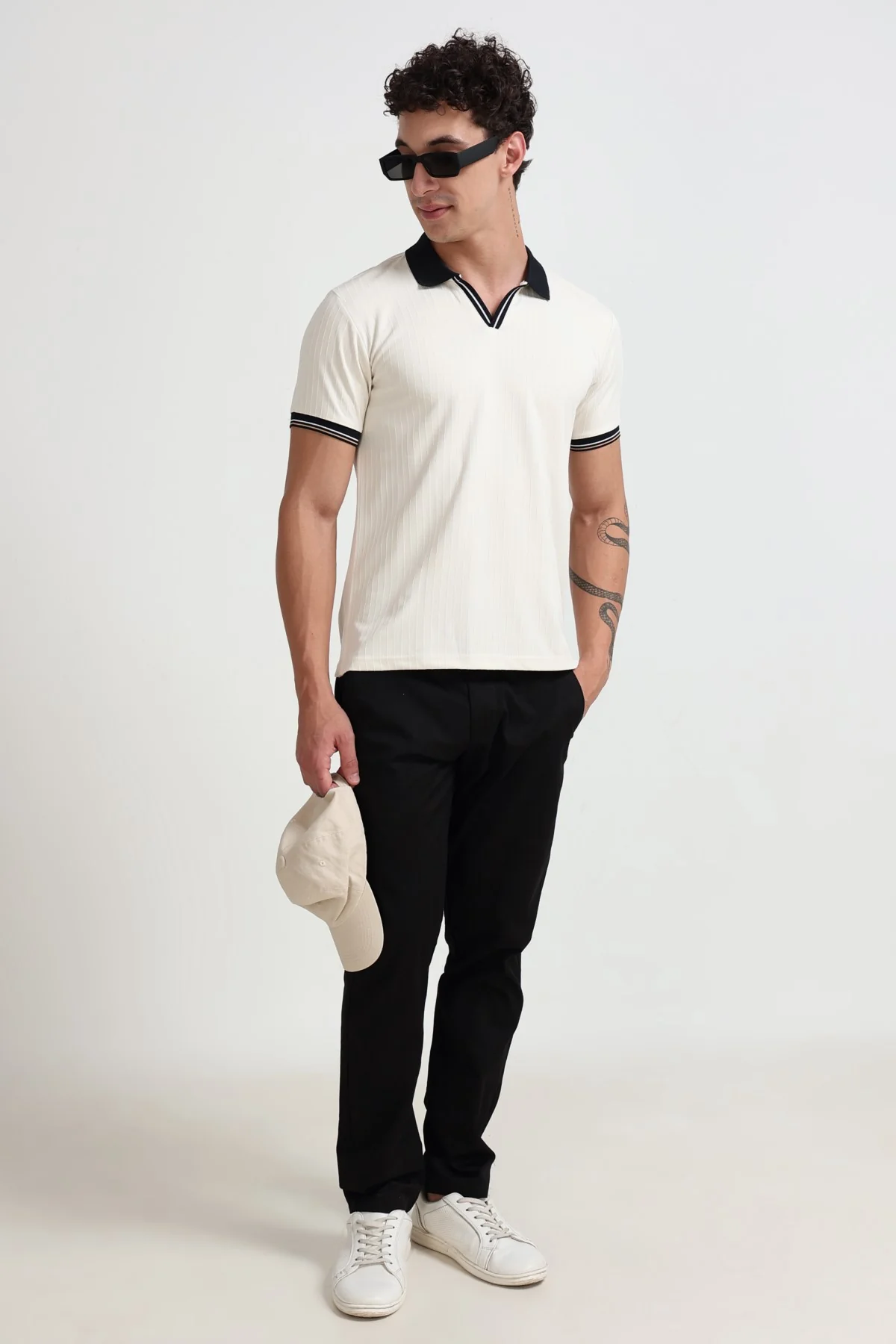 Ownd Off White Casual Regular Fit Fit T-Shirts - Image 6
