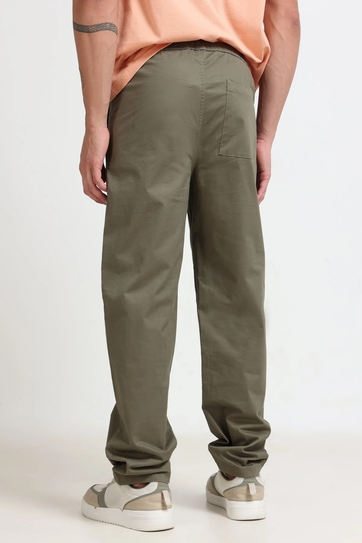 Ownd Olive Casual Regular Fit Fit Casual Trousers - Image 4