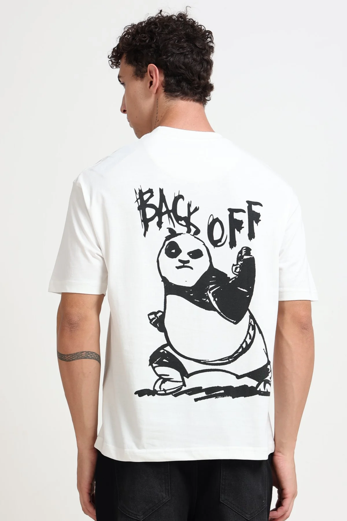 Ownd White Casual Oversized Fit Fit T-Shirts - Image 5