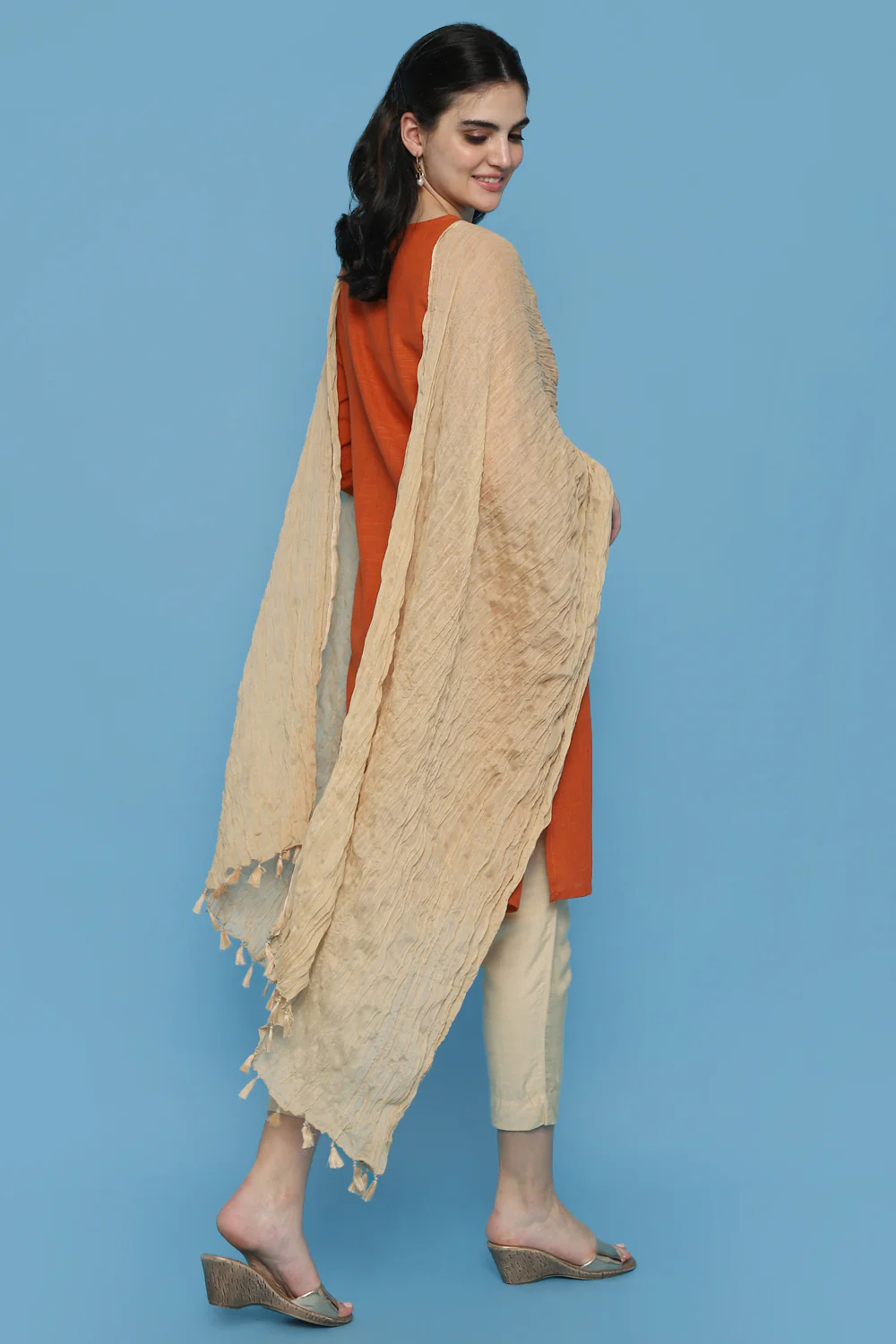 Pantaloons Beige Casual  Fit Dupatta - Image 3