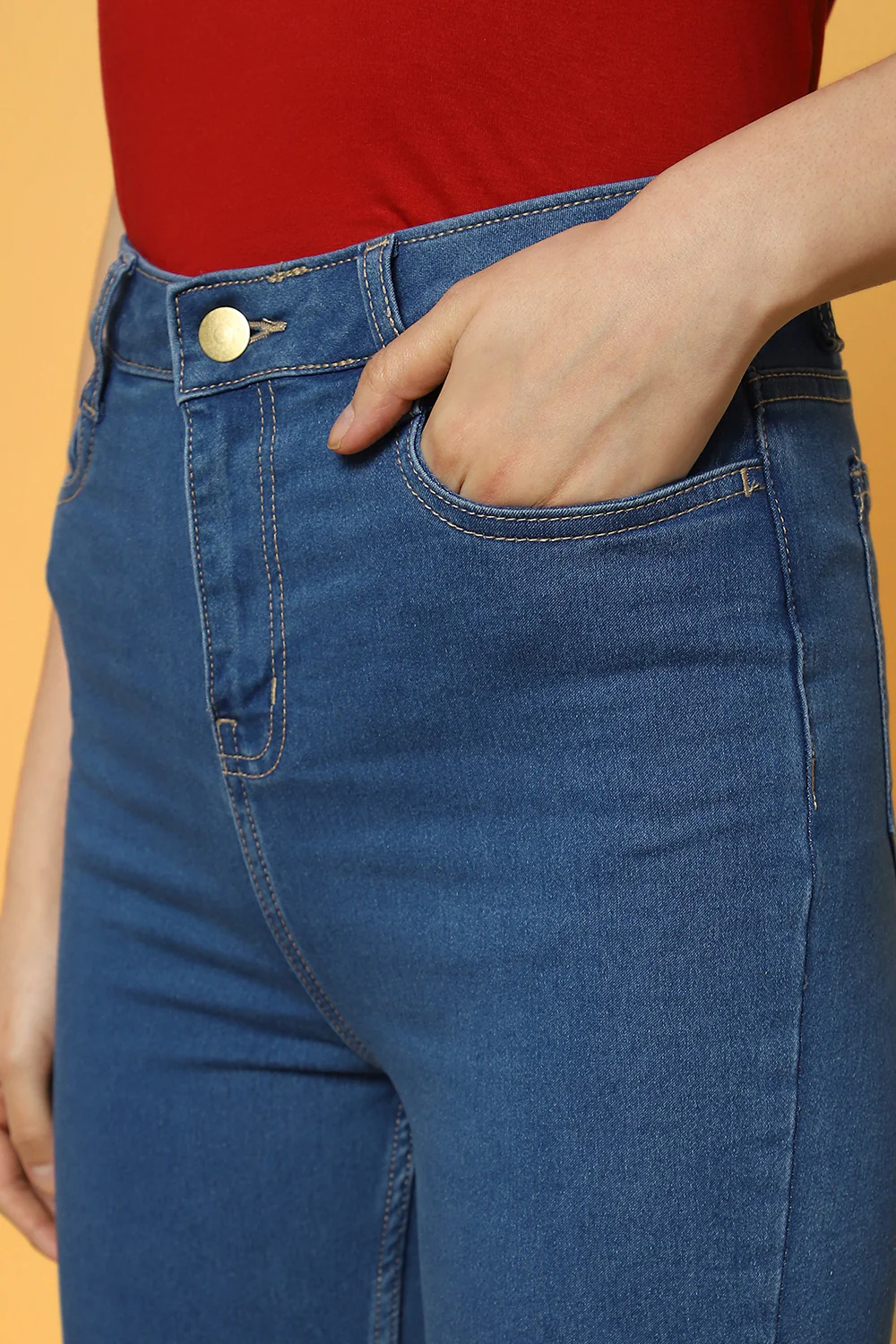 Pantaloons Light Blue Casual Skinny Fit Fit Jeans - Image 5