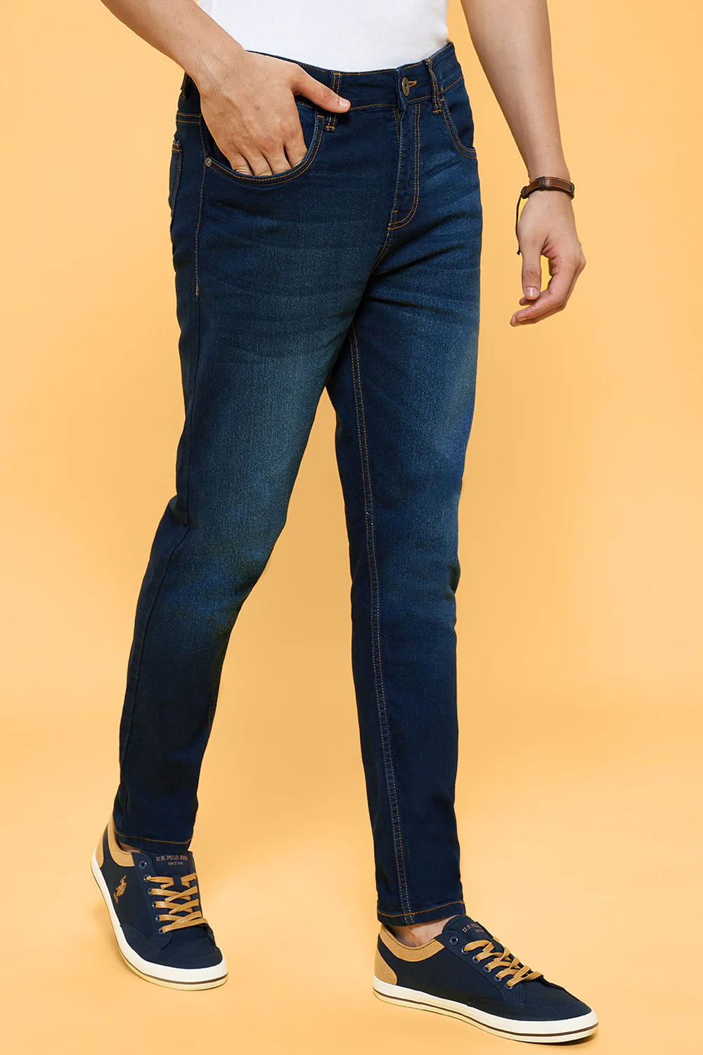 Pantaloons Medium Blue Casual Slim Fit Fit Jeans - Image 3
