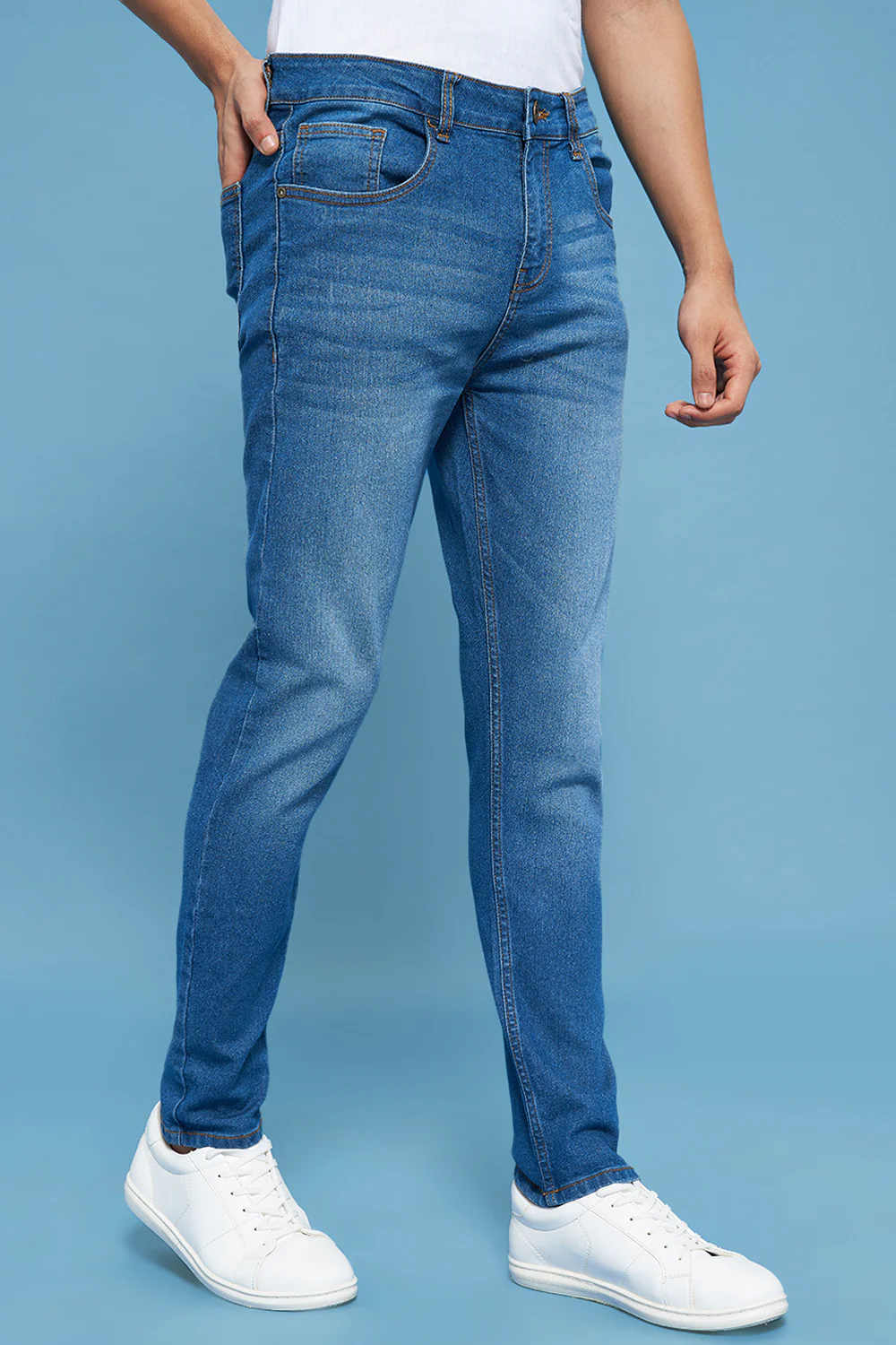 Pantaloons Medium Blue Casual Slim Fit Fit Jeans - Image 3