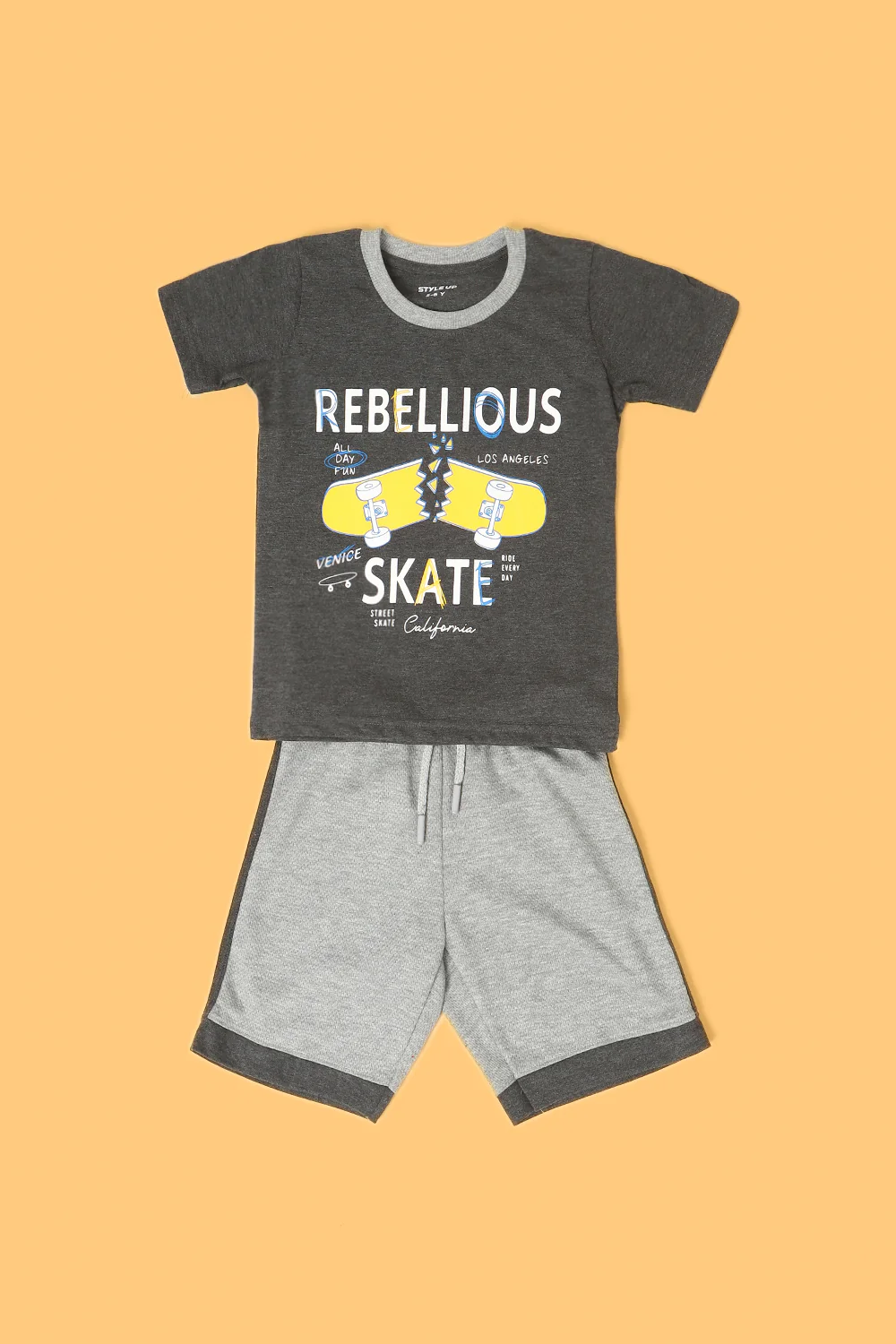 Pantaloons Medium Grey Casual Regular Fit Fit Coordinates Set - Image 2