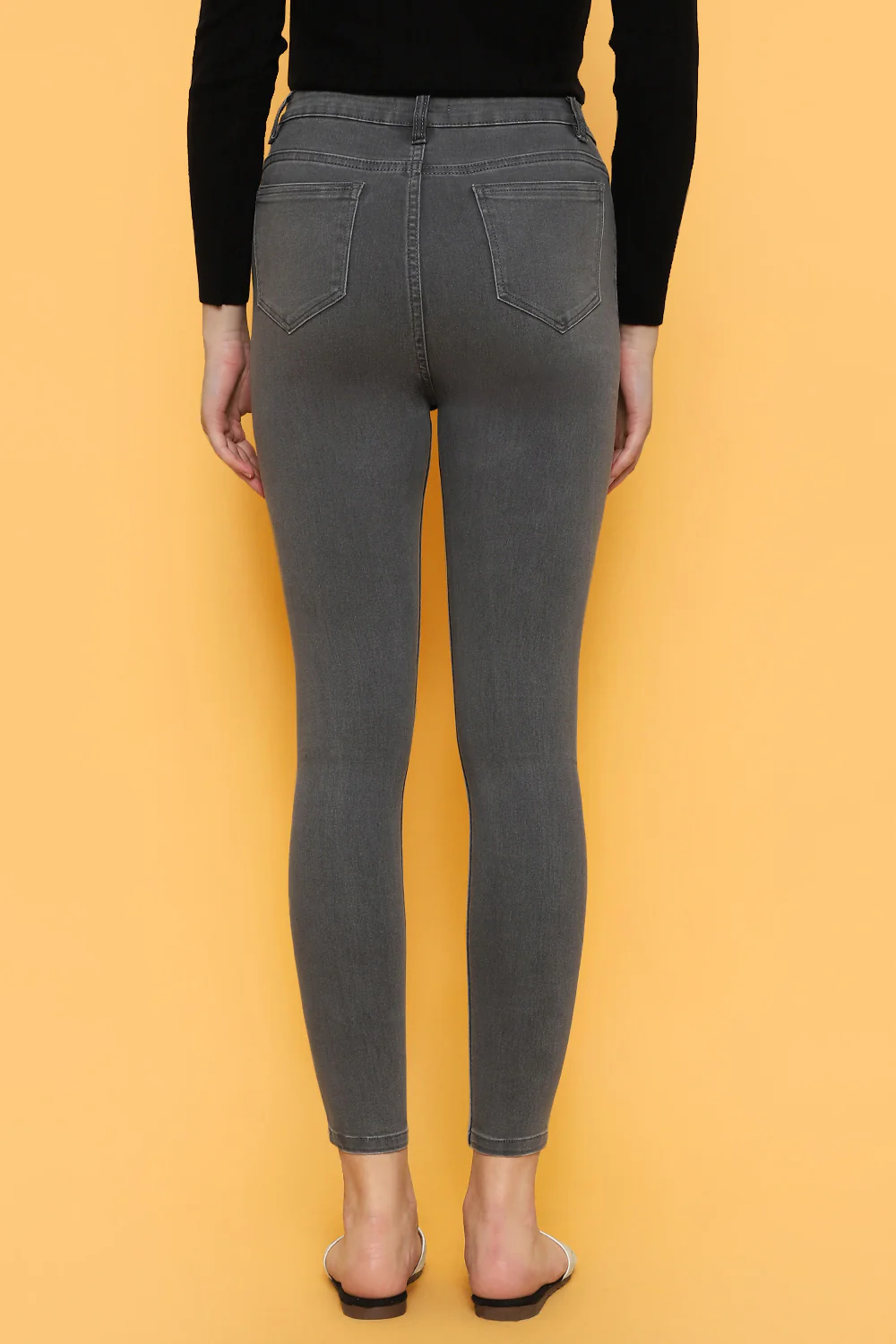 Pantaloons Medium Grey Casual Regular Fit Fit Jeggings - Image 3