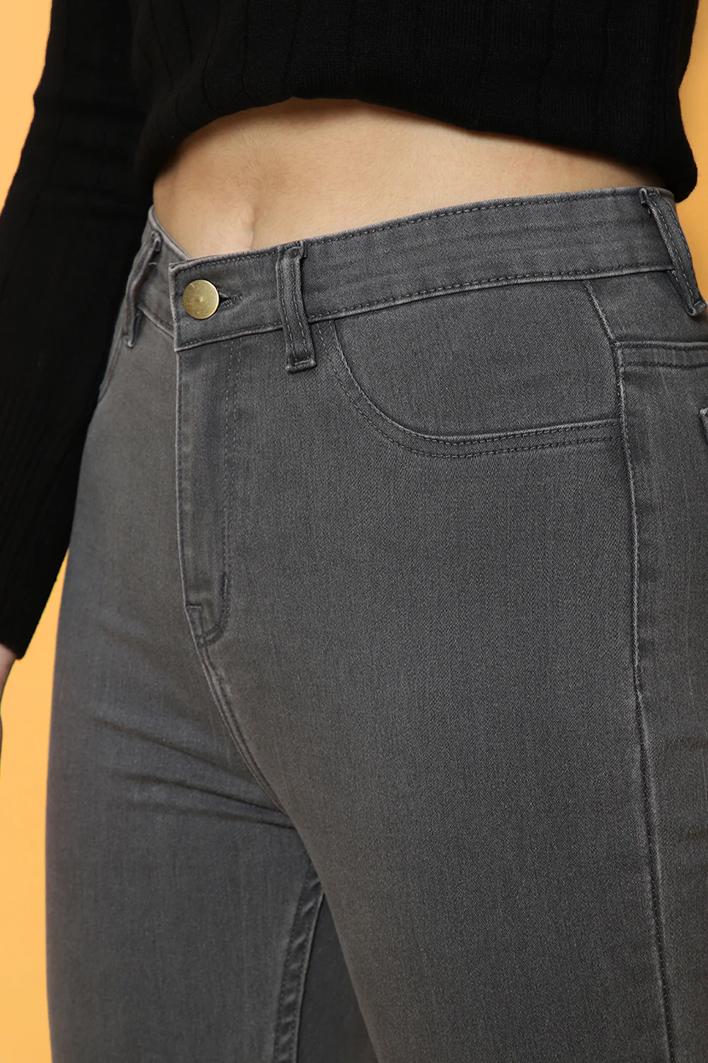 Pantaloons Medium Grey Casual Regular Fit Fit Jeggings - Image 5