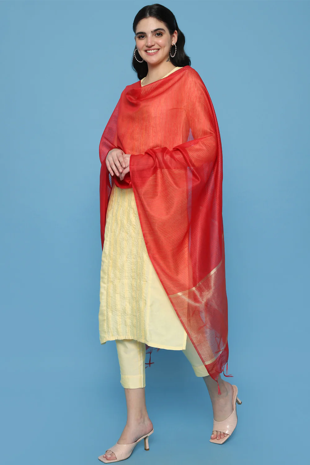 Pantaloons Red Casual  Fit Dupatta - Image 4